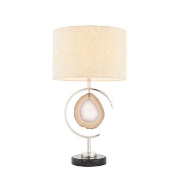 Agate Lampa nowoczesna – Styl nowoczesny – kolor beżowy, srebrny