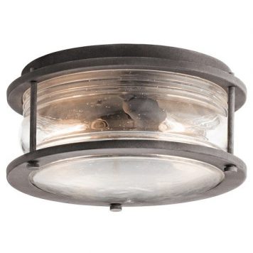 Ashlandbay Lampa zewnętrzna – Plafony – kolor brązowy, transparentny