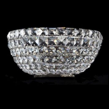Basfor Lampa glamour – kryształowe – kolor srebrny, transparentny