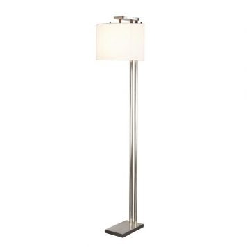 Belmont Lampa podłogowa – Styl modern classic – kolor biały, srebrny