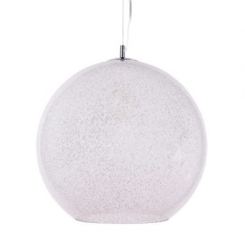 Bero Lampa wisząca – Styl nowoczesny – kolor biały, srebrny, transparentny