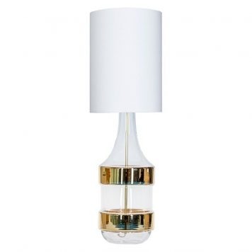 Biaritz  Lampa nowoczesna – szklane – kolor biały, transparentny, złoty
