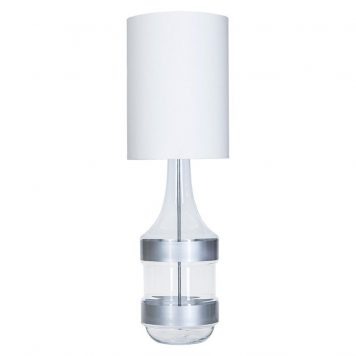 Biaritz  Lampa nowoczesna – Z abażurem – kolor biały, srebrny, transparentny