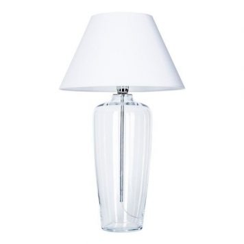 Bilbao  Lampa modern classic – Styl modern classic – kolor biały, transparentny