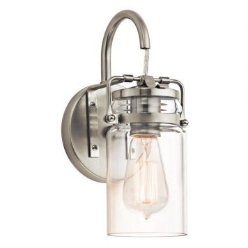 Brinley Lampa industrialna – industrialny – kolor srebrny, transparentny