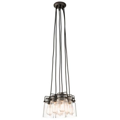 Brinley Lampa wisząca – industrialny – kolor brązowy, transparentny