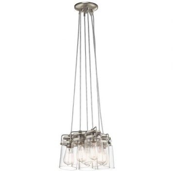 Brinley Lampa wisząca – industrialny – kolor srebrny, transparentny