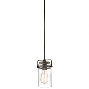 Brinley Lampa wisząca – szklane – kolor brązowy, transparentny