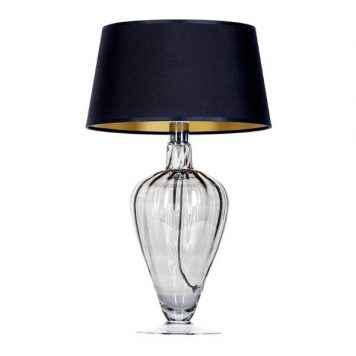Bristol  Lampa stołowa – Styl modern classic – kolor transparentny, złoty, Czarny, Szary