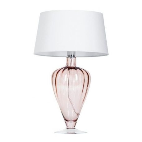 Bristol  Lampa stołowa – szklane – kolor biały, miedź, transparentny
