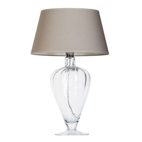Bristol  Lampa stołowa – Z abażurem – kolor beżowy, transparentny, Szary