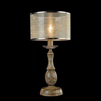 Cable Lampa klasyczna – Z abażurem – kolor biały, brązowy