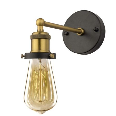 Chic  Lampa industrialna – industrialny – kolor mosiądz, złoty, Czarny