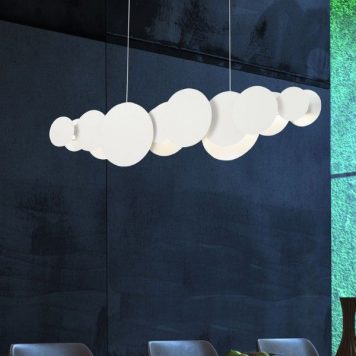 Cloud  Lampa wisząca – Styl nowoczesny – kolor biały, srebrny