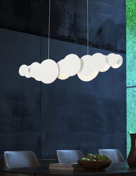 Cloud  Lampa wisząca – Styl nowoczesny – kolor biały, srebrny