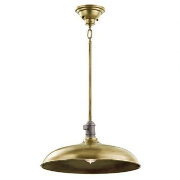 Cobson Lampa wisząca – industrialny – kolor mosiądz, złoty
