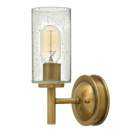 Collier Lampa klasyczna – szklane – kolor mosiądz, transparentny, złoty
