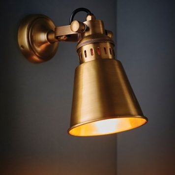 Elms Lampa industrialna – Do czytania – kolor mosiądz, złoty