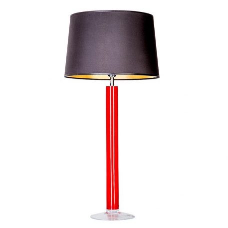 Fjord Lampa nowoczesna – Z abażurem – kolor połysk, Czarny, Czerwony