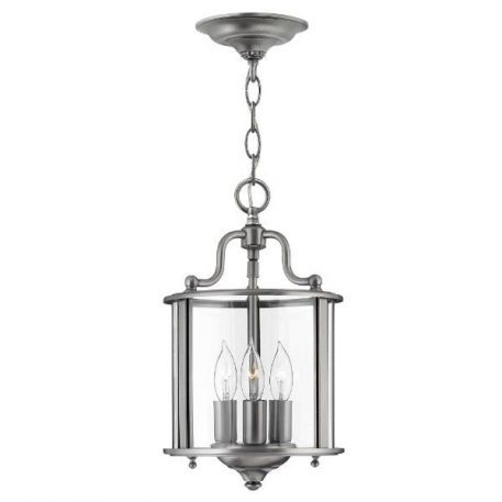 Gentry  Lampa wisząca – klasyczny – kolor srebrny, transparentny