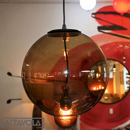 Glass Bubble Lampa wisząca – Styl nowoczesny – kolor brązowy, transparentny