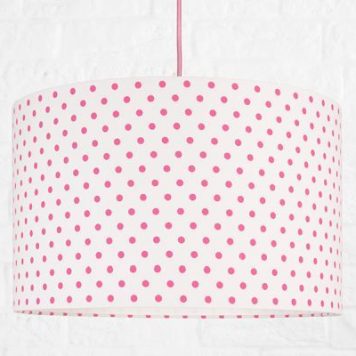 Grochy  Lampa wisząca – Z abażurem – kolor biały, różowy