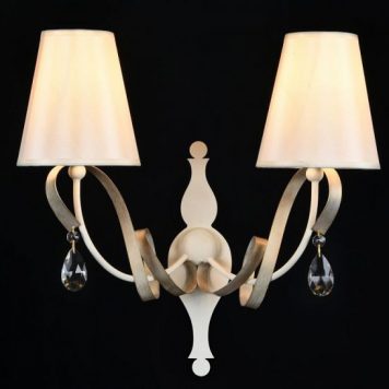 Intreccio  Lampa modern classic – Z abażurem – kolor biały, złoty