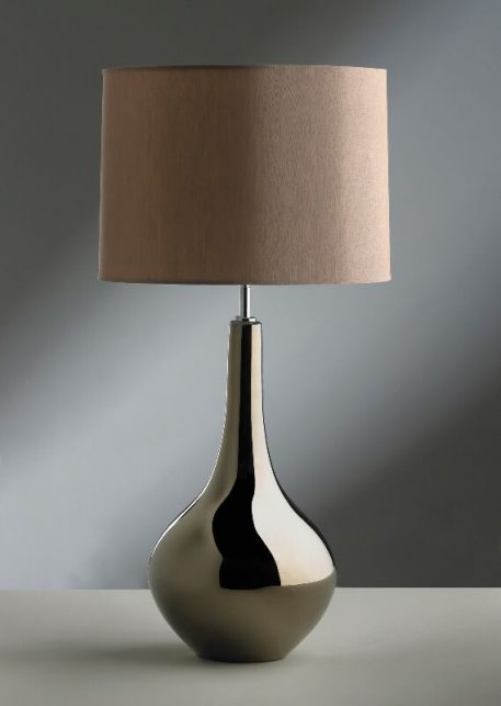 Job  Lampa nowoczesna – Z abażurem – kolor brązowy, srebrny