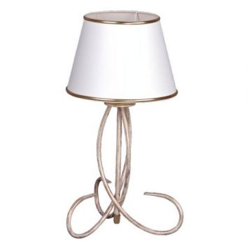 Katania Lampa modern classic – Z abażurem – kolor biały, złoty