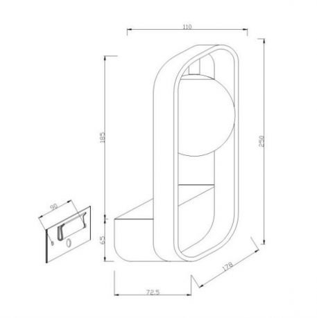 Lampa nowoczesna - MOD431-WL-01-WG