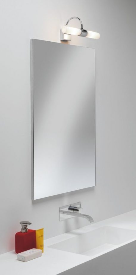 Lampa nowoczesna szklane biały, srebrny  - Łazienka