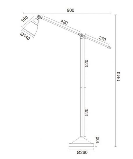 Lampa podłogowa - MOD142-FL-01-GR