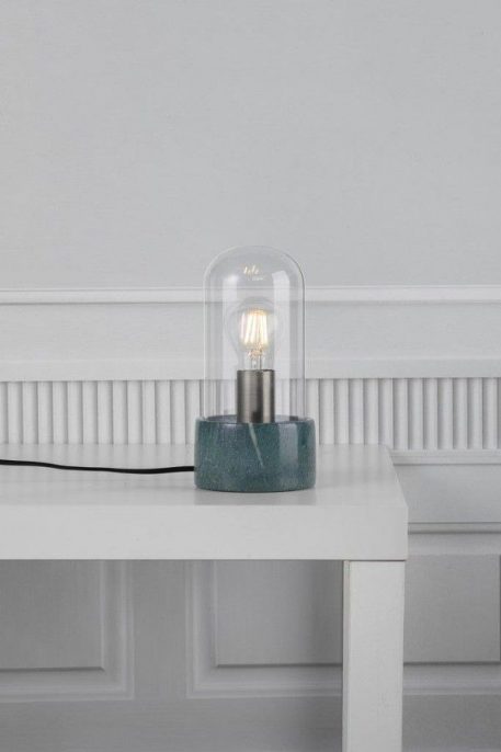 Lampa stołowa - ciemnozielony marmur, szkło - Nordlux