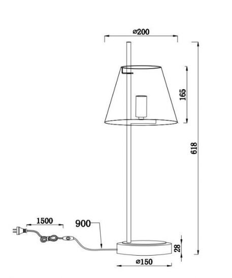 Lampa stołowa - nikiel - Maytoni