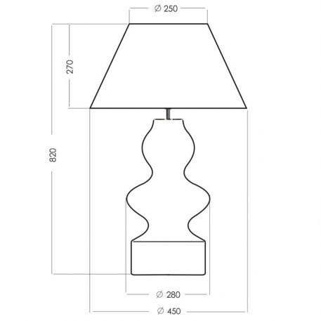 Lampa stołowa szklane biały, transparentny  - Salon