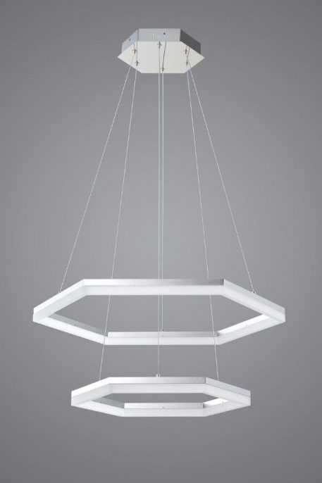Lampa wisząca Styl nowoczesny srebrny  - Salon