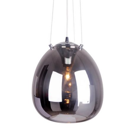 Lampa wisząca szklane transparentny, Szary  - Salon