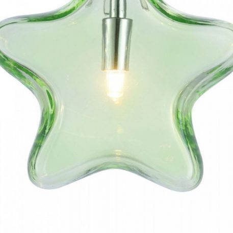 Lampa wisząca - zielone szkło, chrom - Maytoni