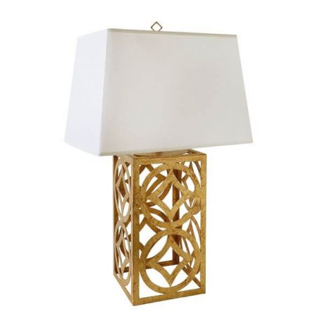 Lee Circle Lampa modern classic – Styl modern classic – kolor biały, złoty