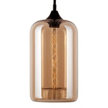 London Loft Lampa wisząca – Styl skandynawski – kolor beżowy, transparentny