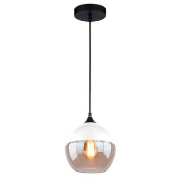 Manhattan  Lampa wisząca – Styl skandynawski – kolor beżowy, biały, transparentny, Czarny