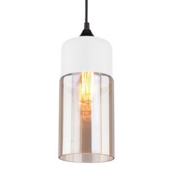 Manhattan Lampa wisząca – Styl skandynawski – kolor beżowy, biały, transparentny, Czarny