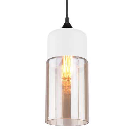 Manhattan Lampa wisząca – Styl skandynawski – kolor beżowy, biały, transparentny, Czarny