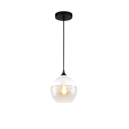Manhattan  Lampa wisząca – szklane – kolor biały, transparentny, Czarny