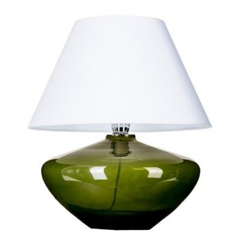 Mardid  Lampa stołowa – szklane – kolor biały, Zielony