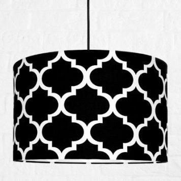 Maroko  Lampa wisząca – Z abażurem – kolor Czarny