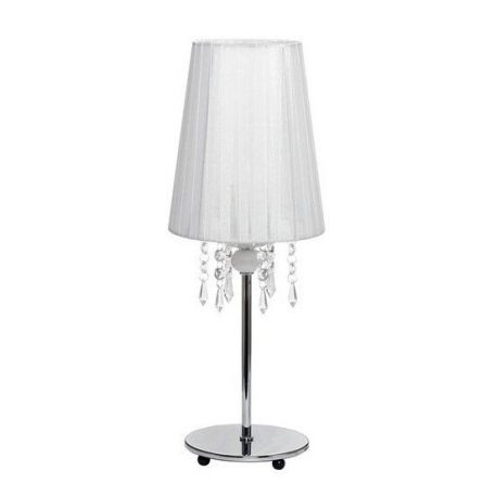 Modena  Lampa glamour – Z abażurem – kolor biały, srebrny
