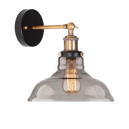 New York  Lampa industrialna – szklane – kolor złoty, Czarny, Szary
