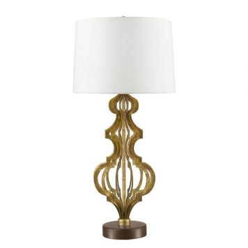 Octavia Lampa klasyczna – klasyczny – kolor beżowy, biały, złoty