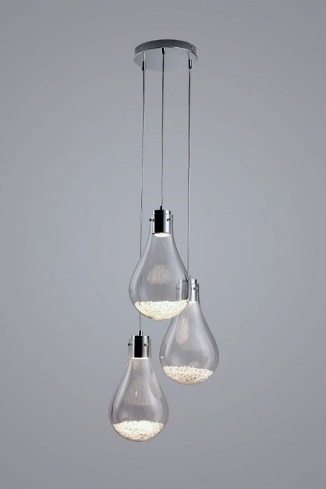 Optica  Lampa wisząca – szklane – kolor srebrny, transparentny